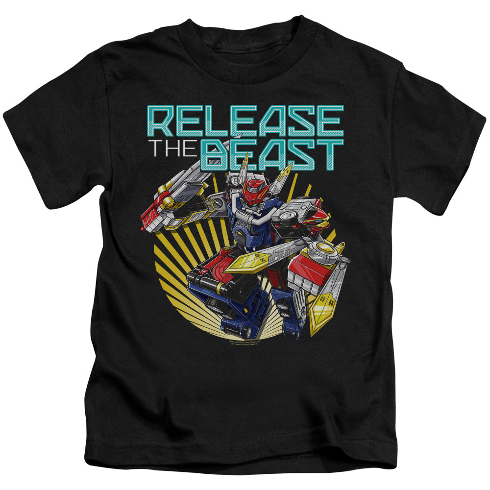 Power Rangers Beast Release Juvenile Kids Youth T Shirt Black