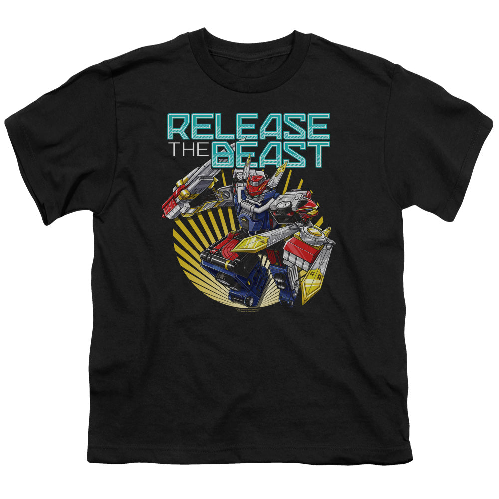 Power Rangers Beast Release Kids Youth T Shirt Black