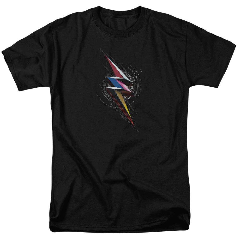 Power Rangers Bolt Sigil Mens T Shirt Black Officially Licensed