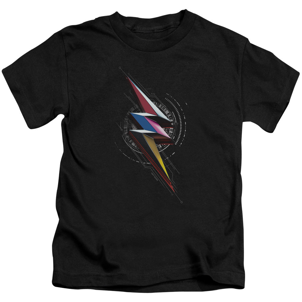 Power Rangers Bolt Sigil Juvenile Kids Youth T Shirt Black