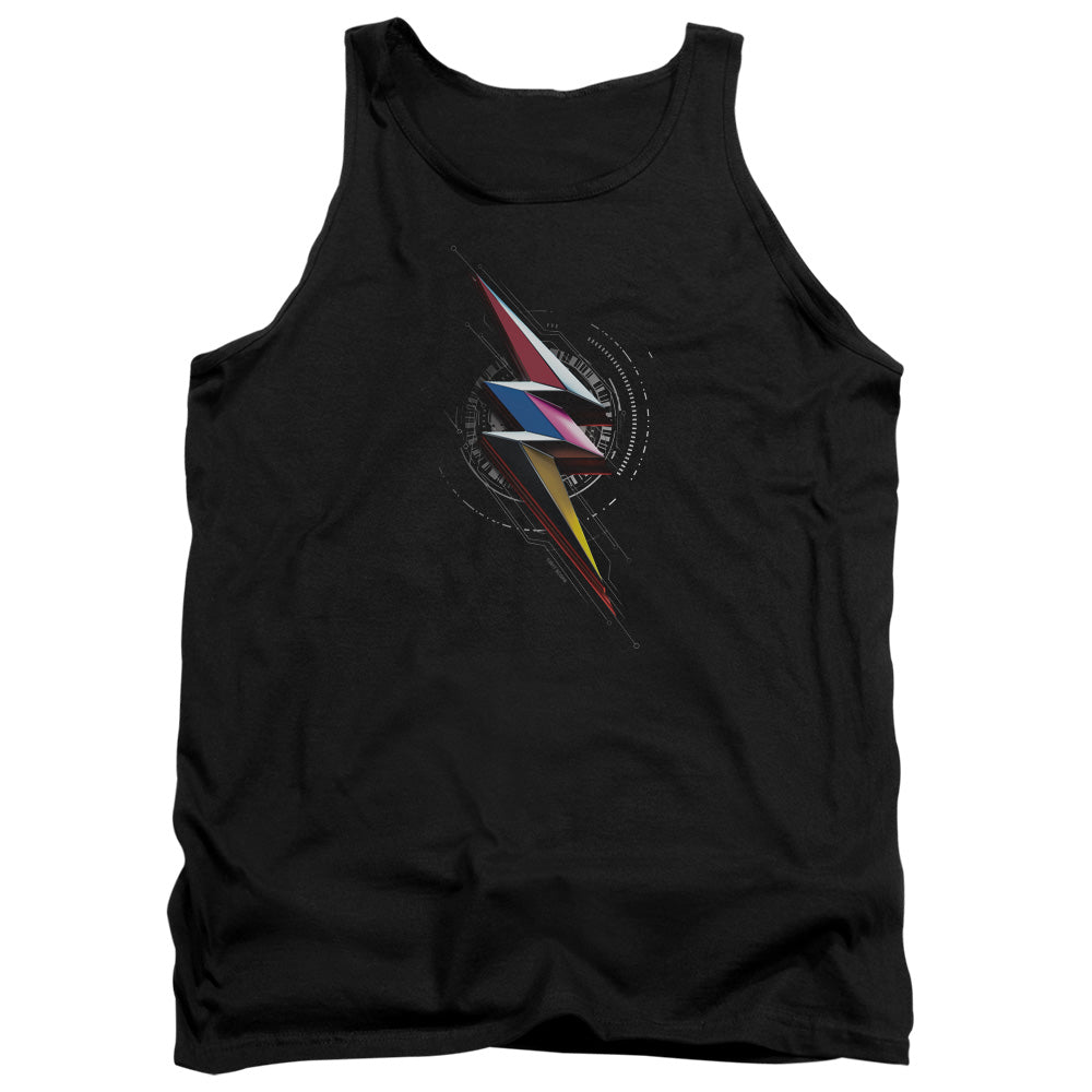 Power Rangers Bolt Sigil Mens Tank Top Shirt Black