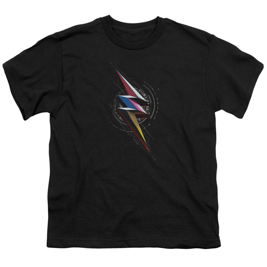 Power Rangers Bolt Sigil Kids Youth T Shirt Black