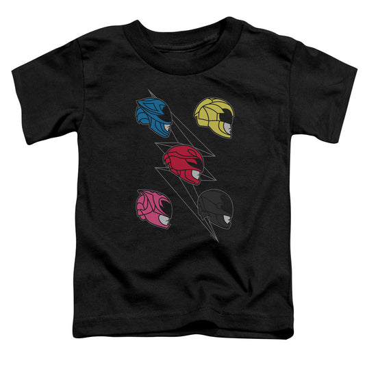 Power Rangers Line Helmets Toddler Kids Youth T Shirt Black