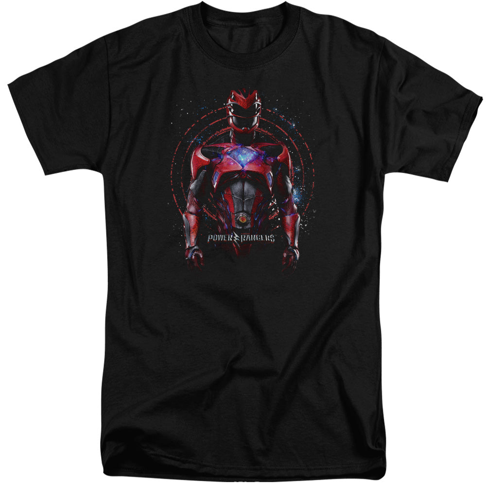 Power Rangers Red Ranger Mens Tall T Shirt Black