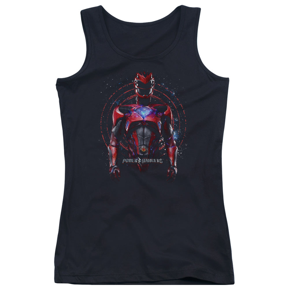 Power Rangers Red Ranger Womens Tank Top Shirt Black