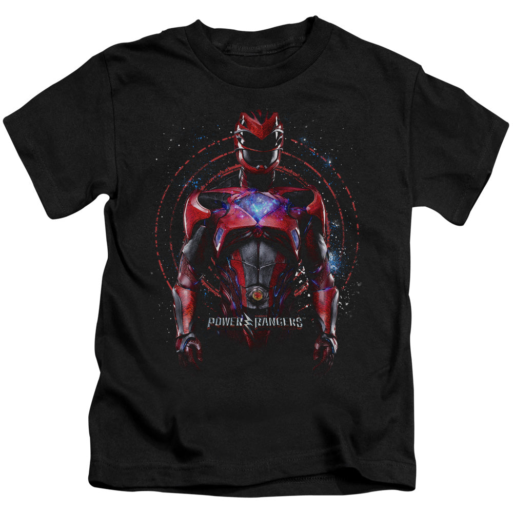 Power Rangers Red Ranger Juvenile Kids Youth T Shirt Black