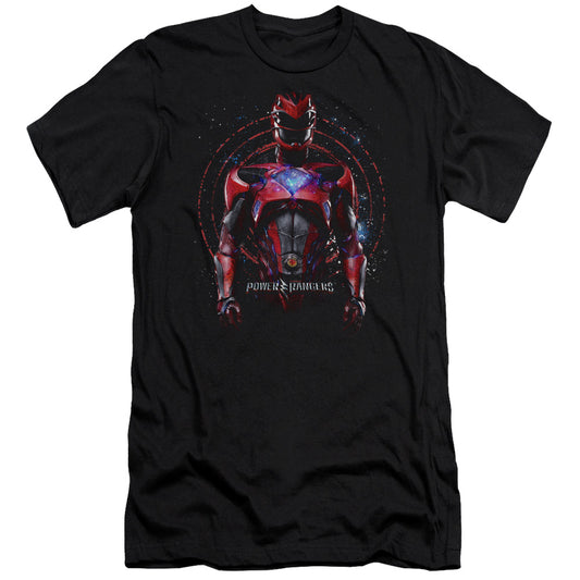 Power Rangers Red Ranger Slim Fit Mens T Shirt Black