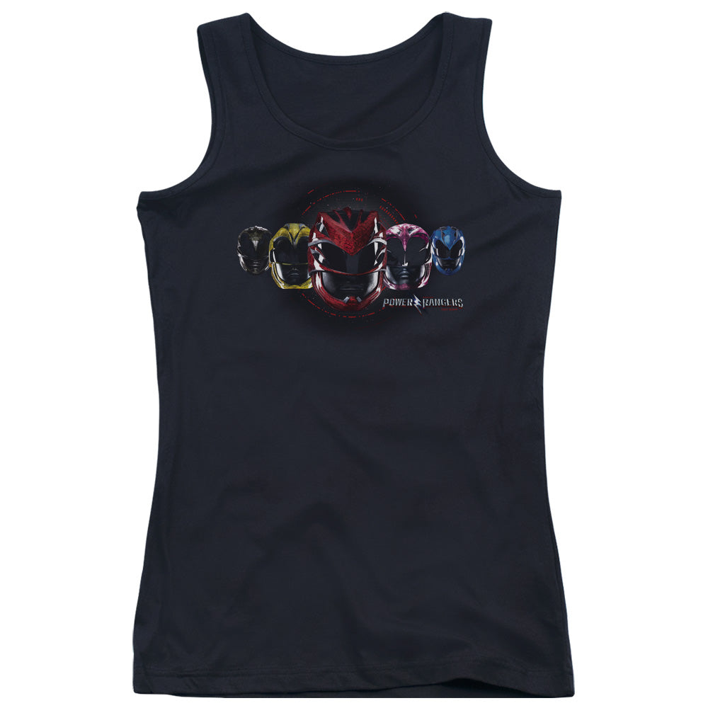 Power Rangers Head Group Womens Tank Top Shirt Black