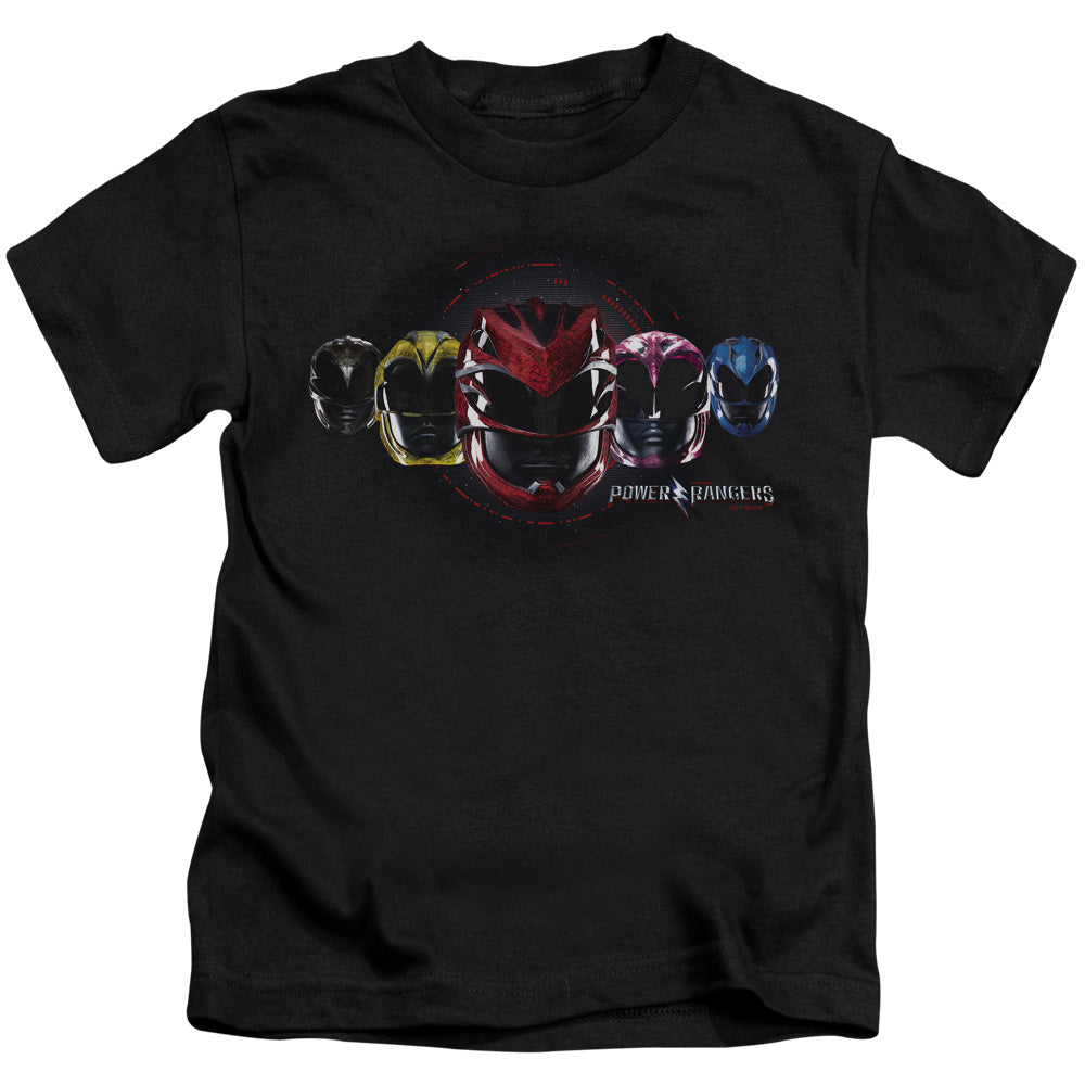 Power Rangers Head Group Juvenile Kids Youth T Shirt Black