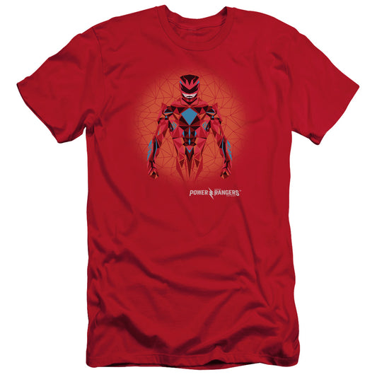 Power Rangers Red Power Ranger Graphic Premium Bella Canvas Slim Fit Mens T Shirt Red