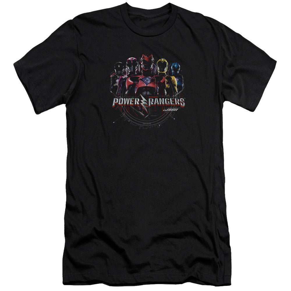 Power Rangers Ranger Circuitry Premium Bella Canvas Slim Fit Mens T Shirt Black