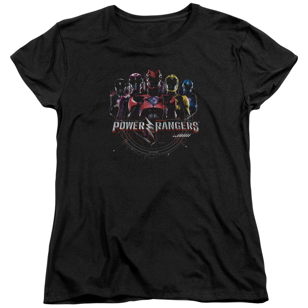 Power Rangers Ranger Circuitry Womens T Shirt Black