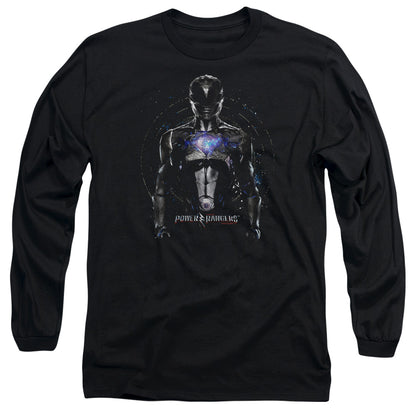 Power Rangers Black Ranger Mens Long Sleeve Shirt Black