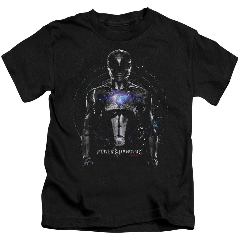 Power Rangers Black Ranger Juvenile Kids Youth T Shirt Black