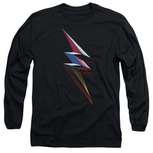 Power Rangers Movie Bolt Mens Long Sleeve Shirt Black