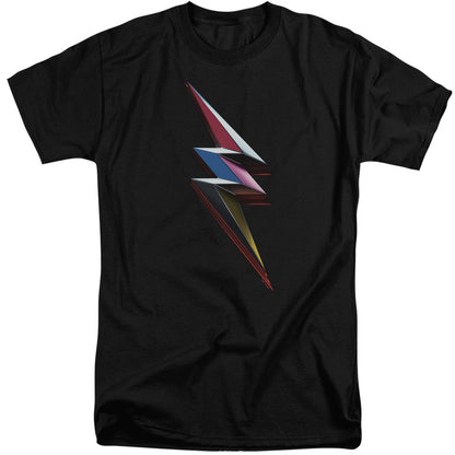 Power Rangers Movie Bolt Mens Tall T Shirt Black