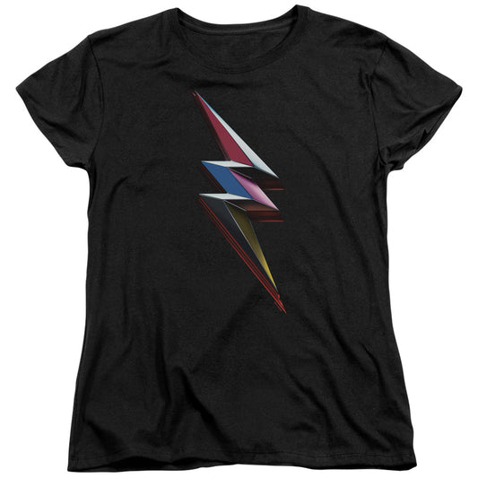 Power Rangers Movie Bolt Womens T Shirt Black