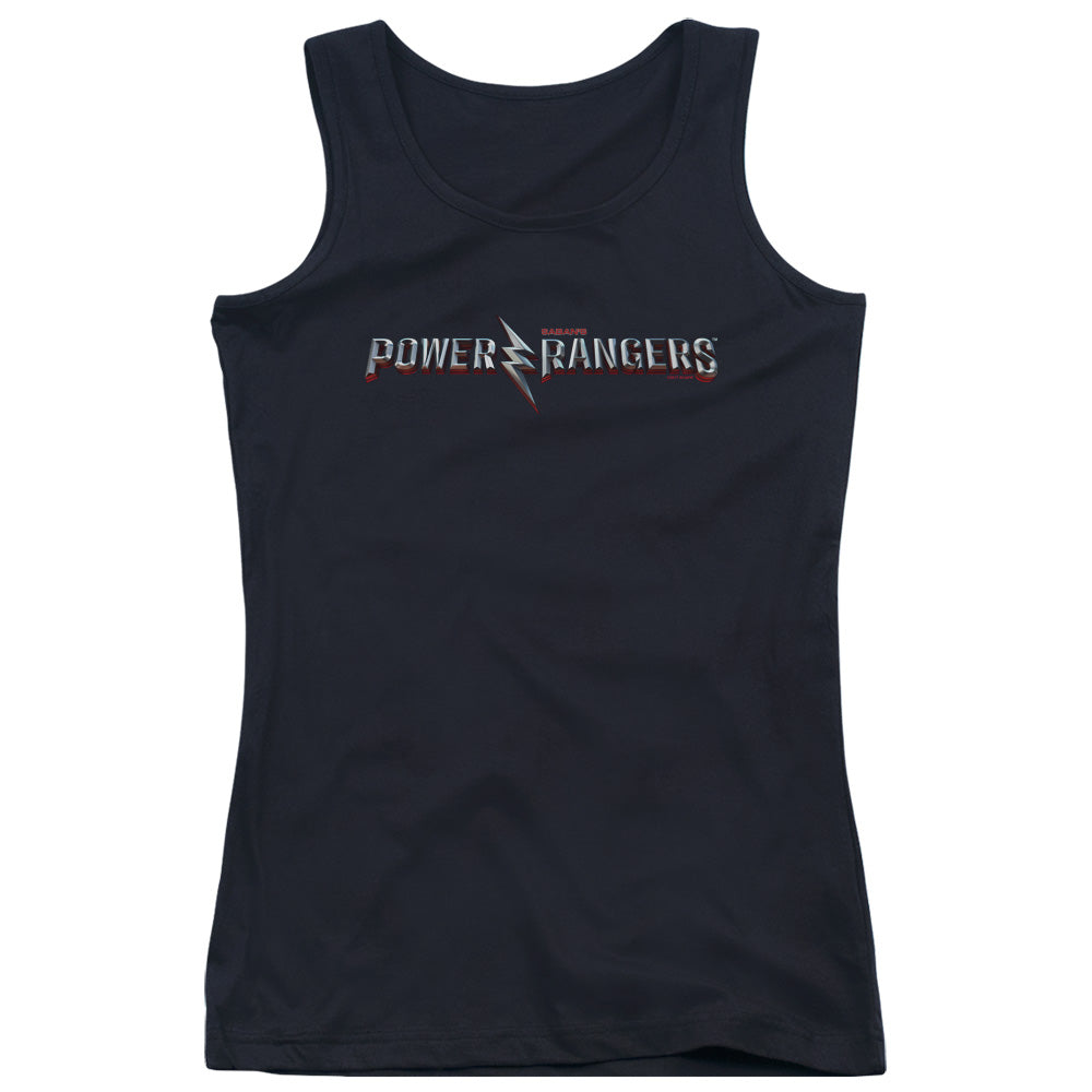 Power Rangers Movie Logo Womens Tank Top Shirt Black