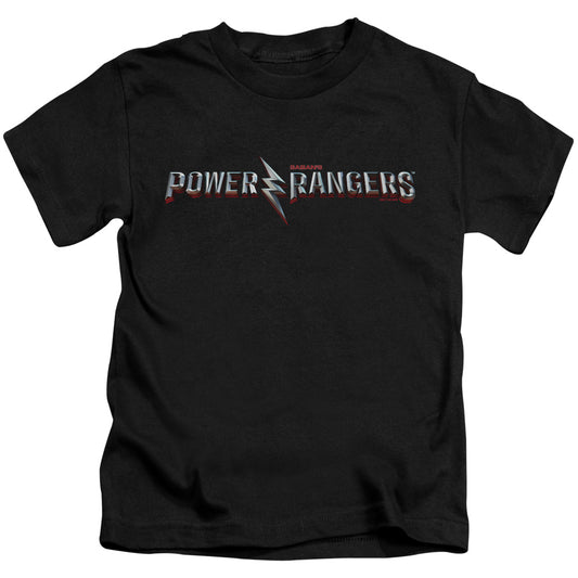 Power Rangers Movie Logo Juvenile Kids Youth T Shirt Black