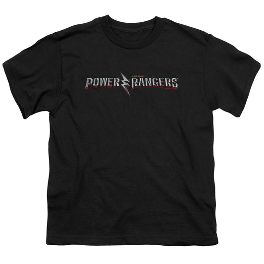 Power Rangers Movie Logo Kids Youth T Shirt Black