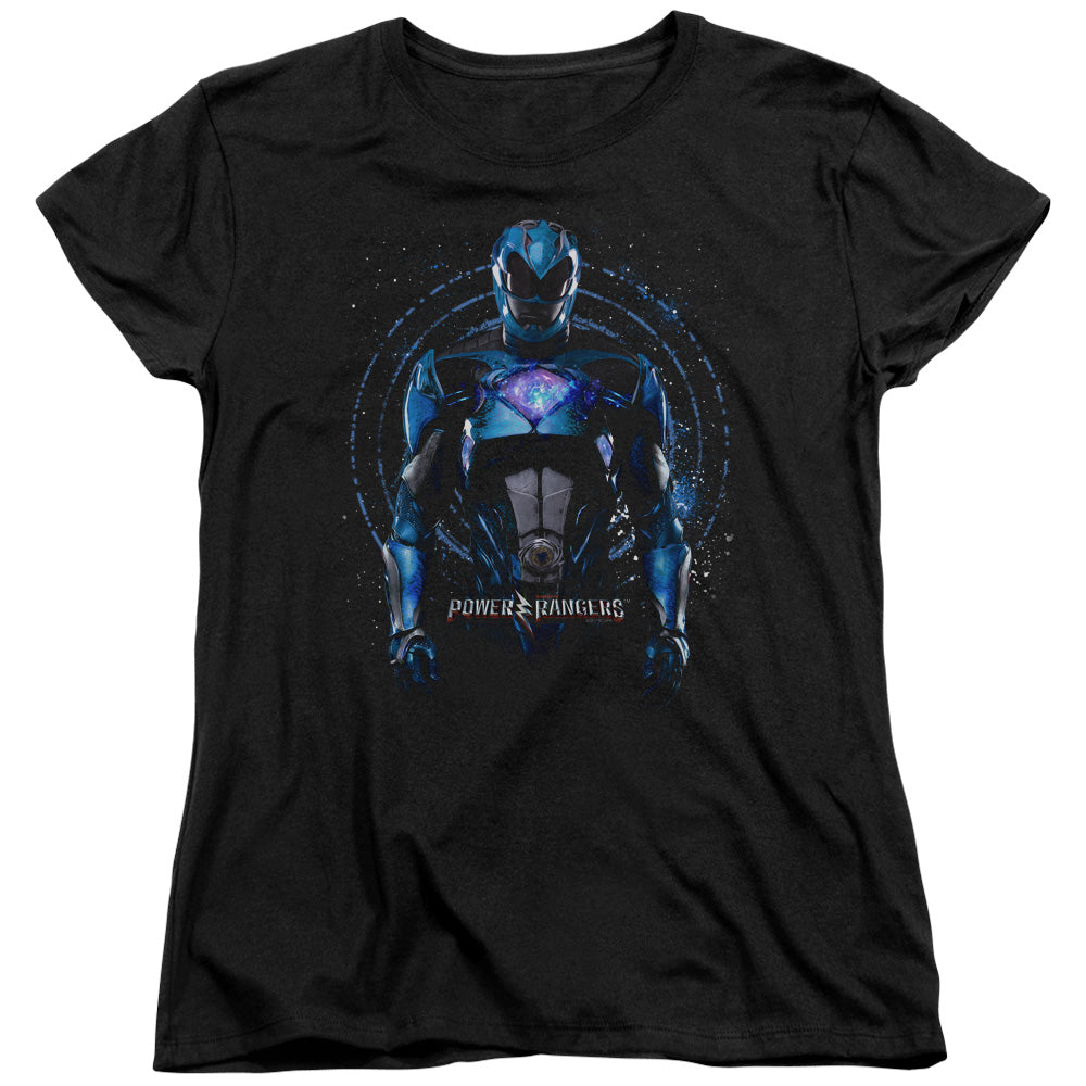 Power Rangers Blue Ranger Womens T Shirt Black