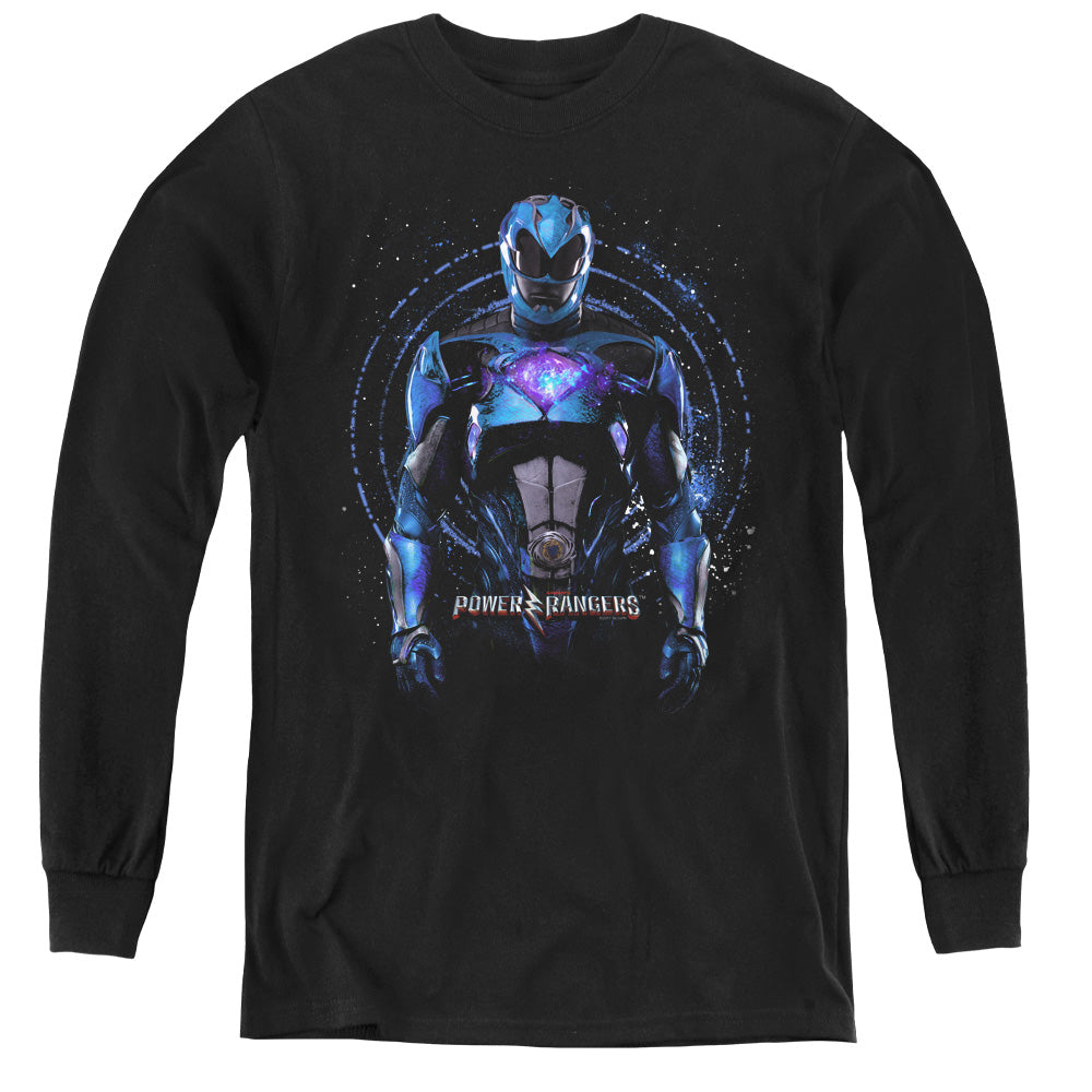 Power Rangers Blue Ranger Long Sleeve Kids Youth T Shirt Black