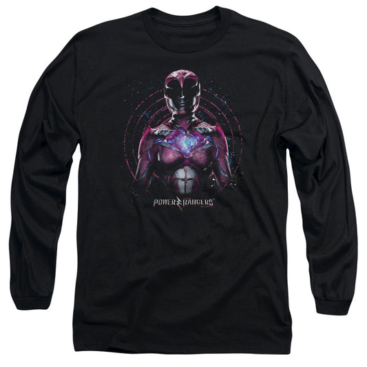 Power Rangers Pink Ranger Mens Long Sleeve Shirt Black