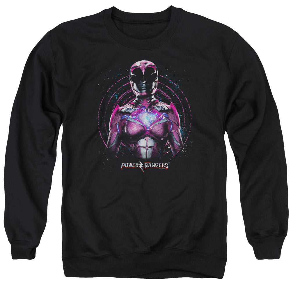 Power Rangers Pink Ranger Mens Crewneck Sweatshirt Black