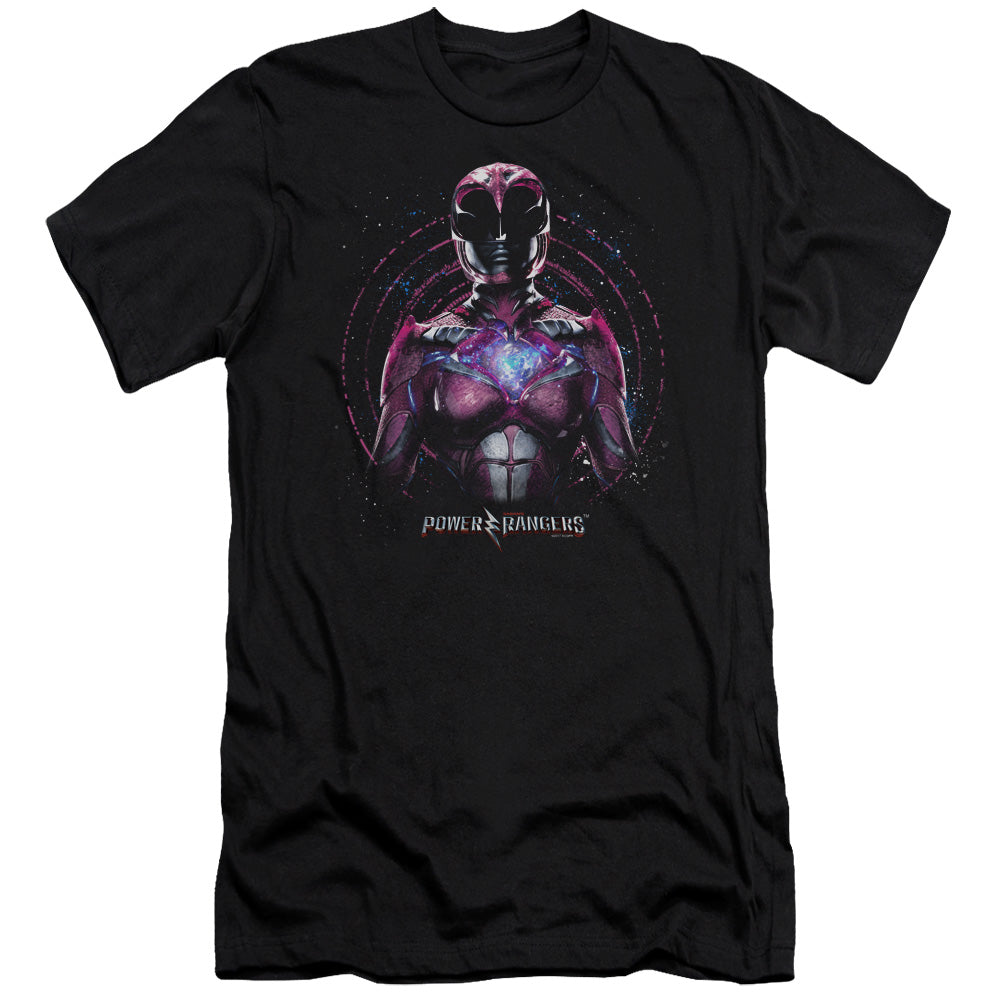 Power Rangers Pink Ranger Premium Bella Canvas Slim Fit Mens T Shirt Black