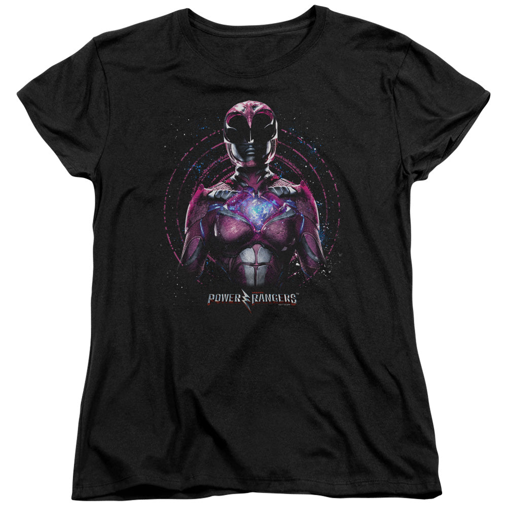 Power Rangers Pink Ranger Womens T Shirt Black