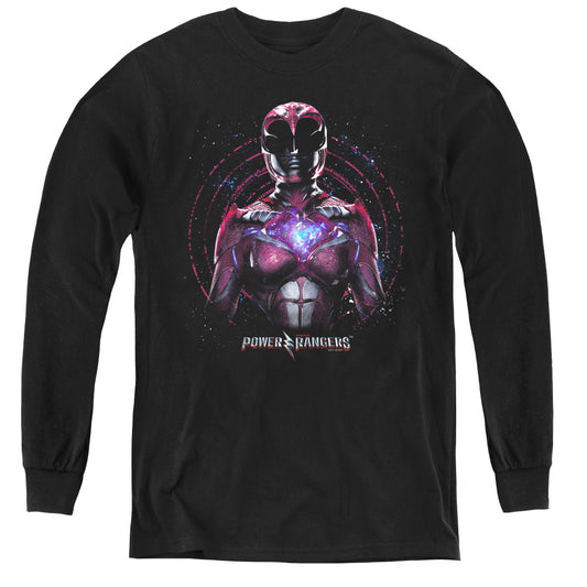 Power Rangers Pink Ranger Long Sleeve Kids Youth T Shirt Black