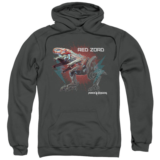 Power Rangers Red Zord Mens Hoodie Charcoal