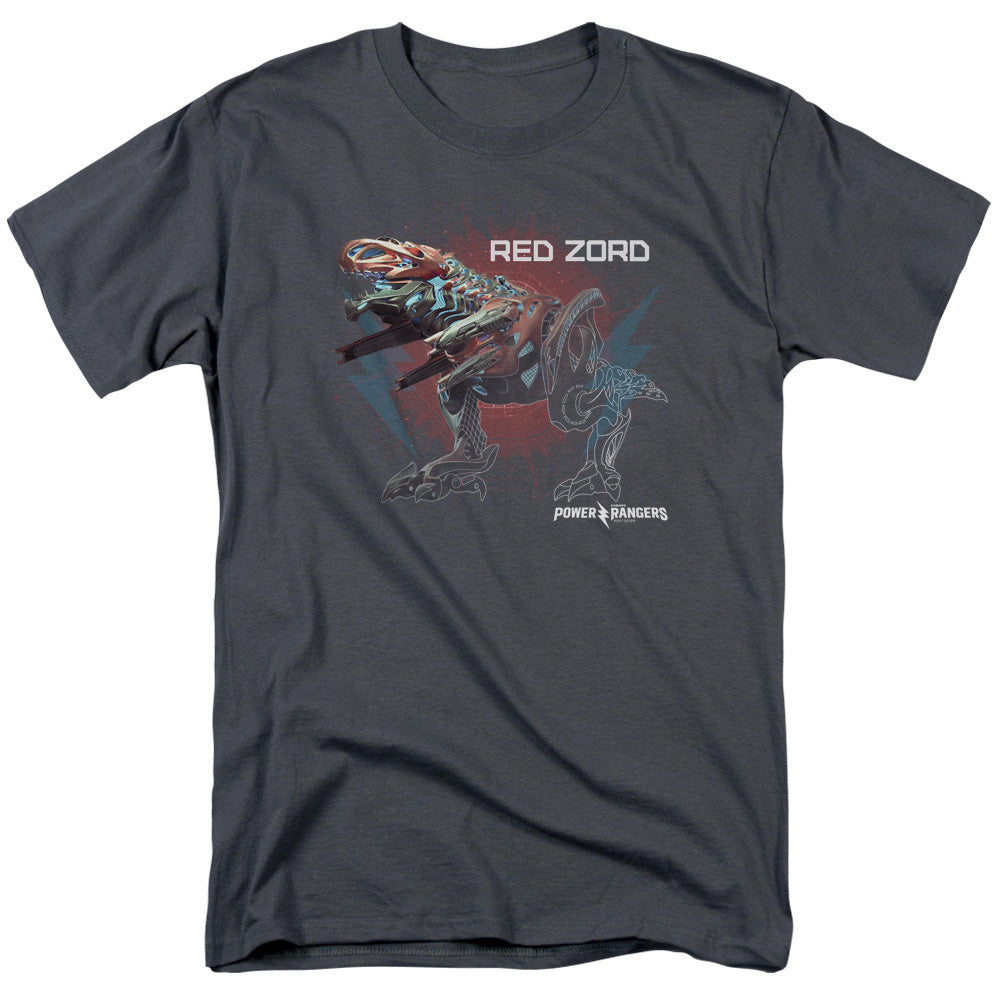Power Rangers Red Zord Mens T Shirt Charcoal