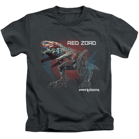 Power Rangers Red Zord Juvenile Kids Youth T Shirt Charcoal