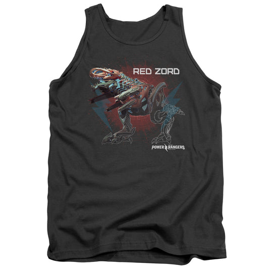 Power Rangers Red Zord Mens Tank Top Shirt Charcoal