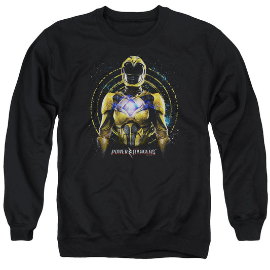 Power Rangers Yellow Ranger Mens Crewneck Sweatshirt Black