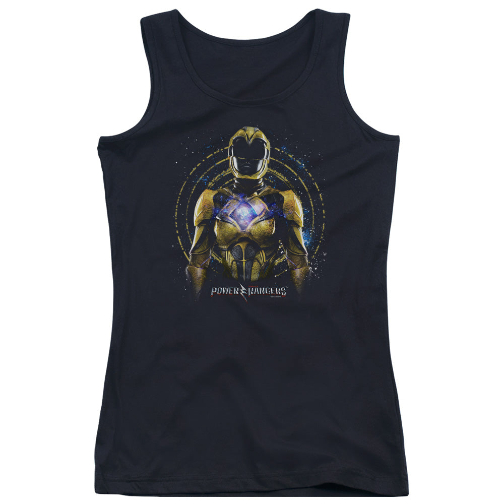 Power Rangers Yellow Ranger Womens Tank Top Shirt Black