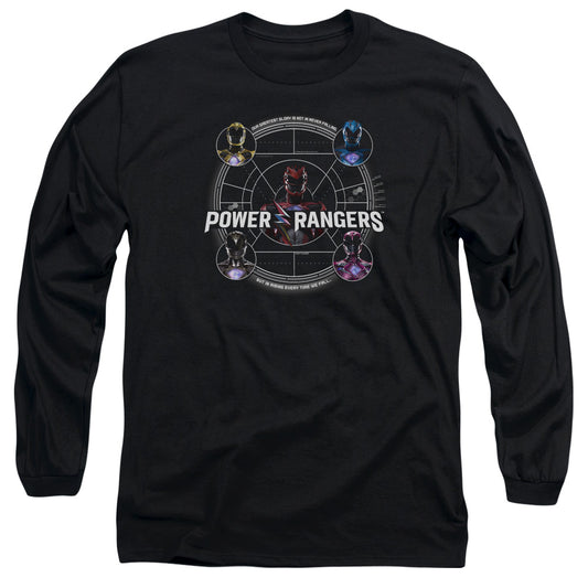 Power Rangers Greatest Glory Mens Long Sleeve Shirt Black