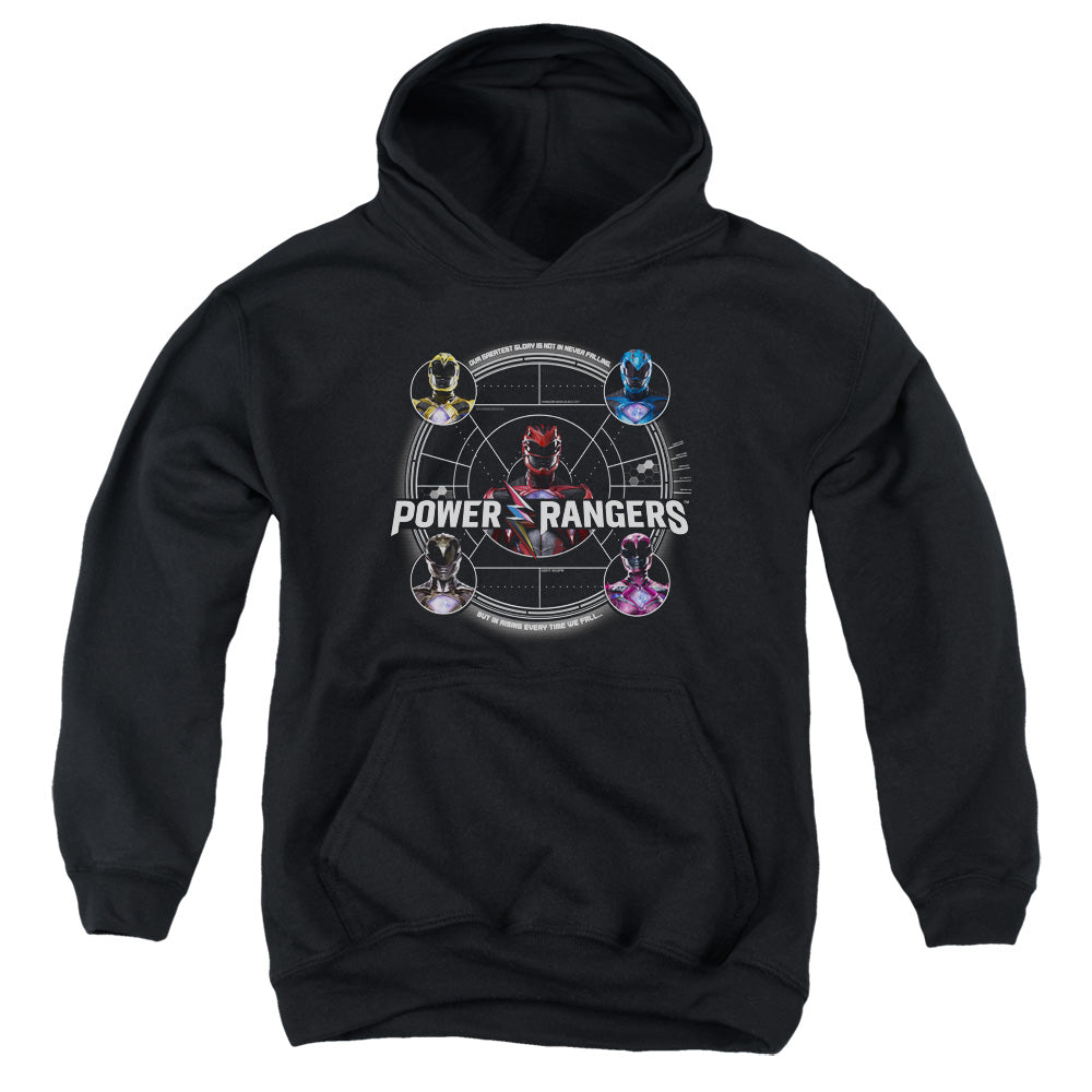 Power Rangers Greatest Glory Kids Youth Hoodie Black