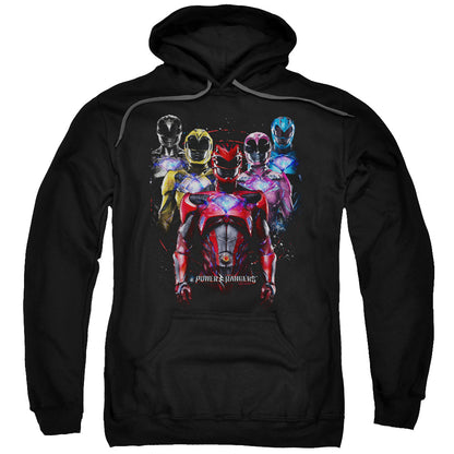 Power Rangers Team Of Rangers Mens Hoodie Black