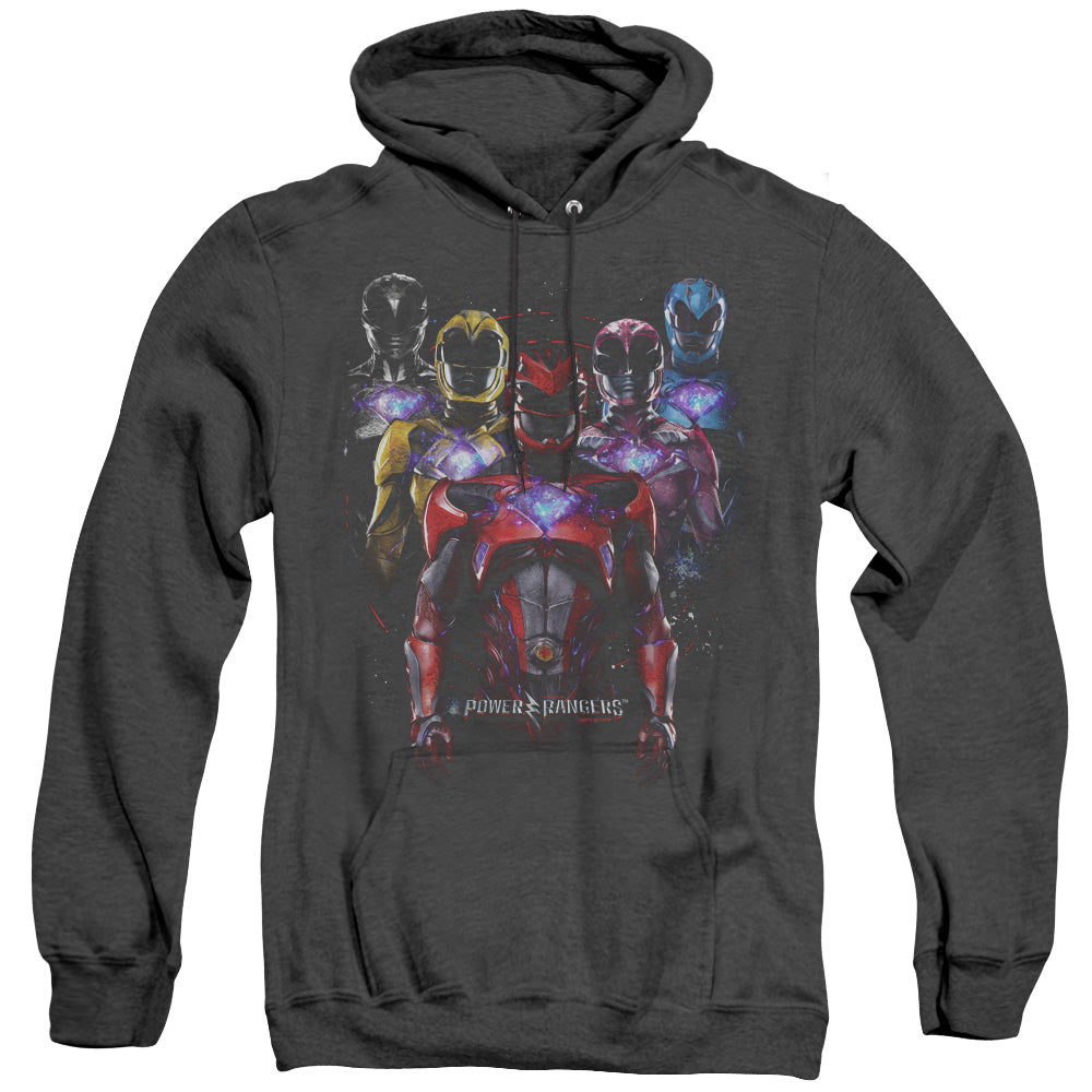 Power Rangers Team Of Rangers Heather Mens Hoodie Black