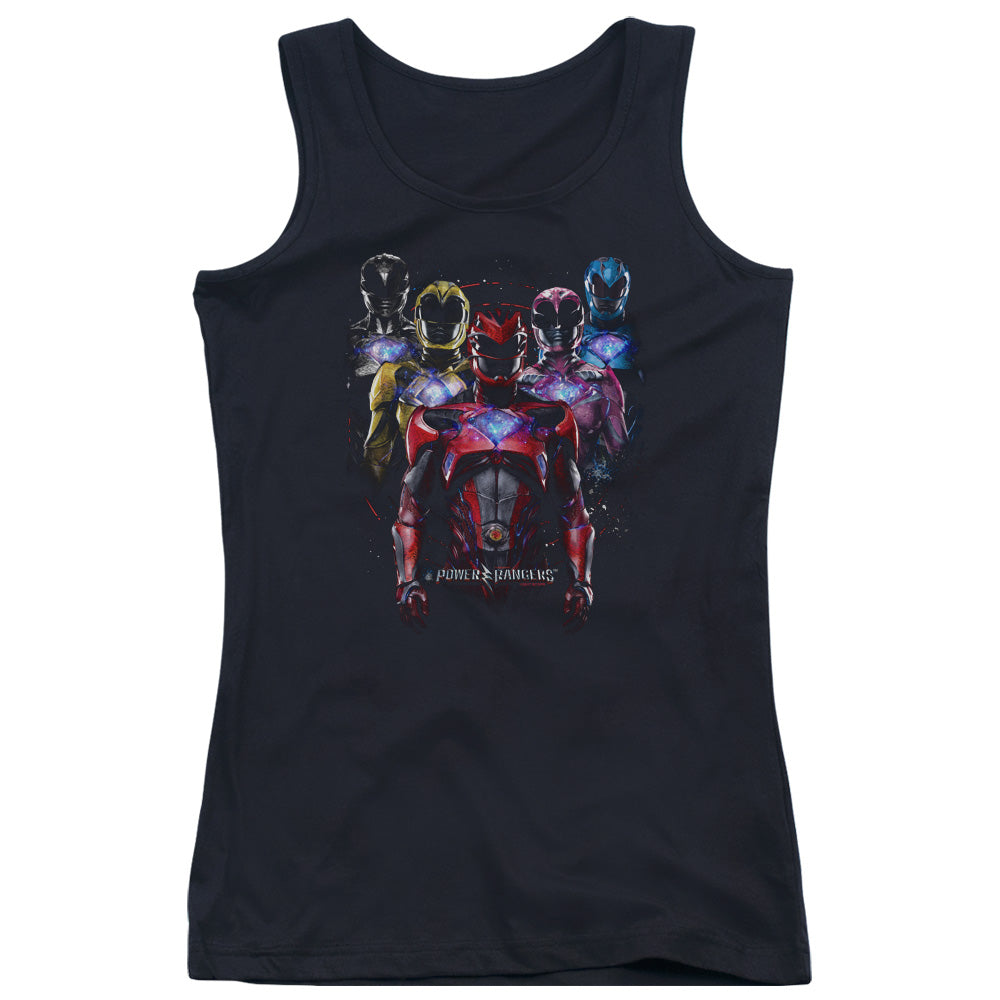 Power Rangers Team Of Rangers Womens Tank Top Shirt Black