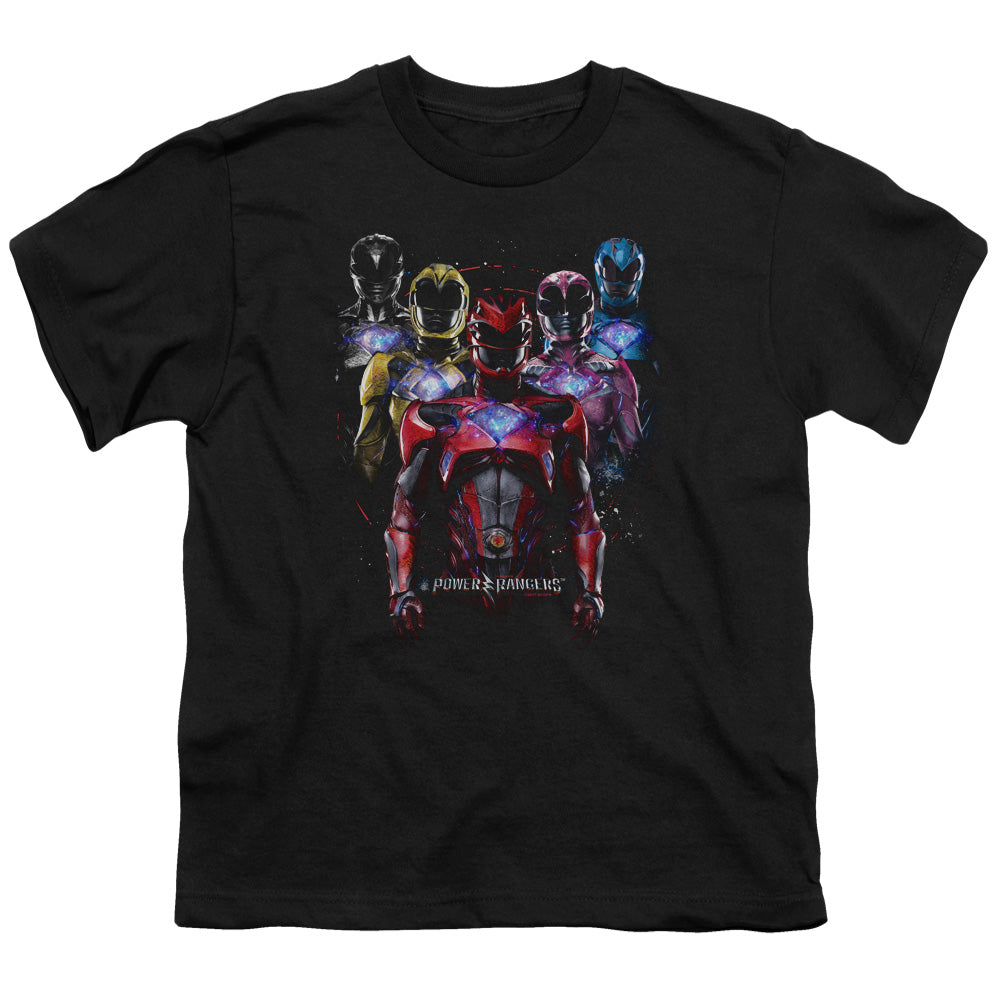 Power Rangers Team Of Rangers Kids Youth T Shirt Black