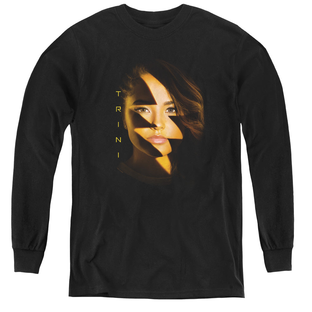 Power Rangers Trini Bolt Long Sleeve Kids Youth T Shirt Black