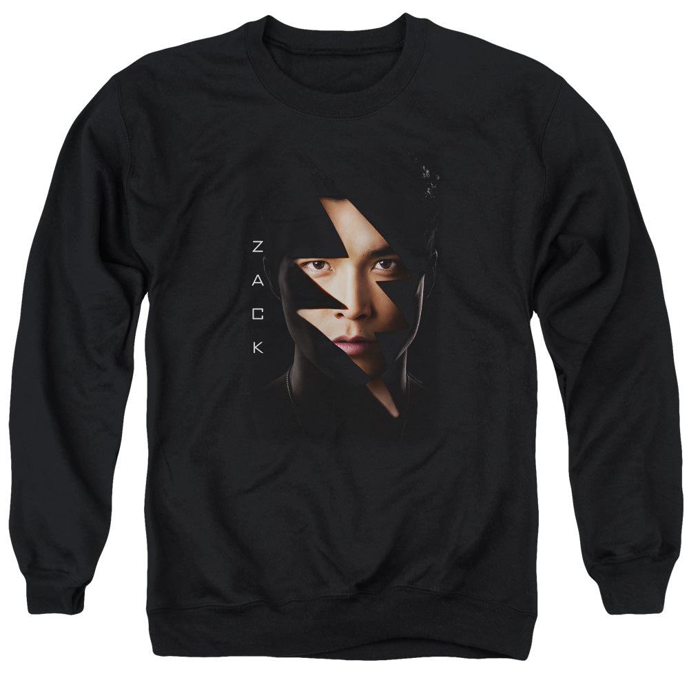Power Rangers Zack Bolt Mens Crewneck Sweatshirt Black