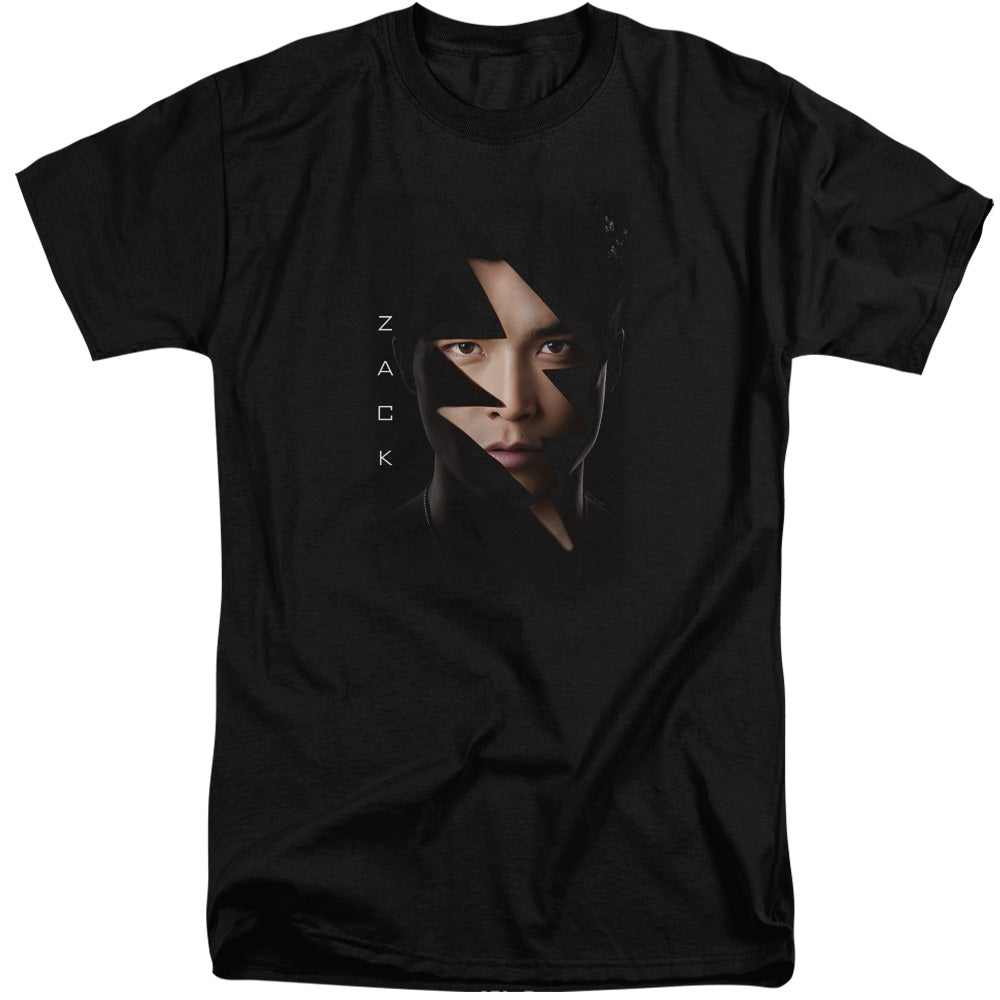 Power Rangers Zack Bolt Mens Tall T Shirt Black