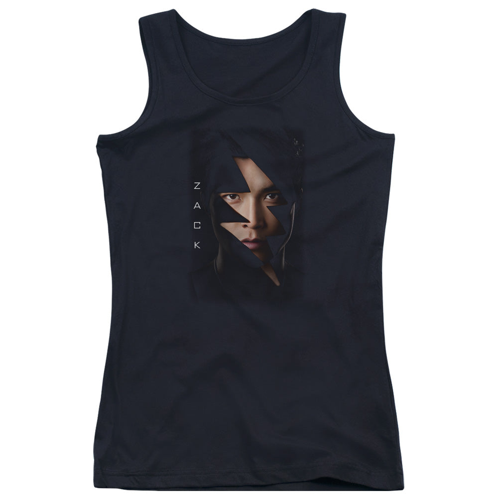 Power Rangers Zack Bolt Womens Tank Top Shirt Black