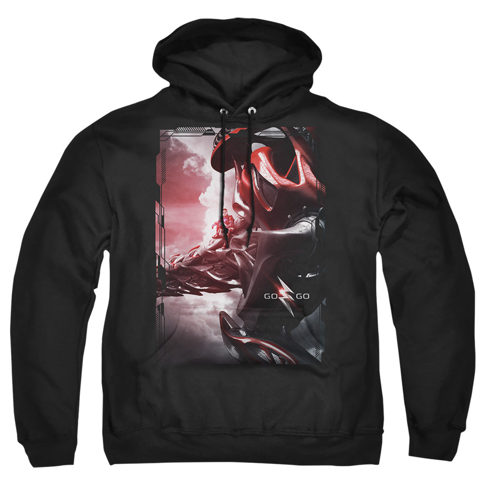 Power Rangers Red Zord Poster Mens Hoodie Black Officially Licensed