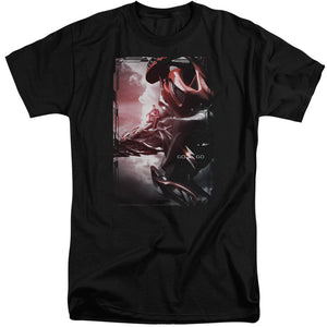 Power Rangers Red Zord Poster Mens Tall T Shirt Black