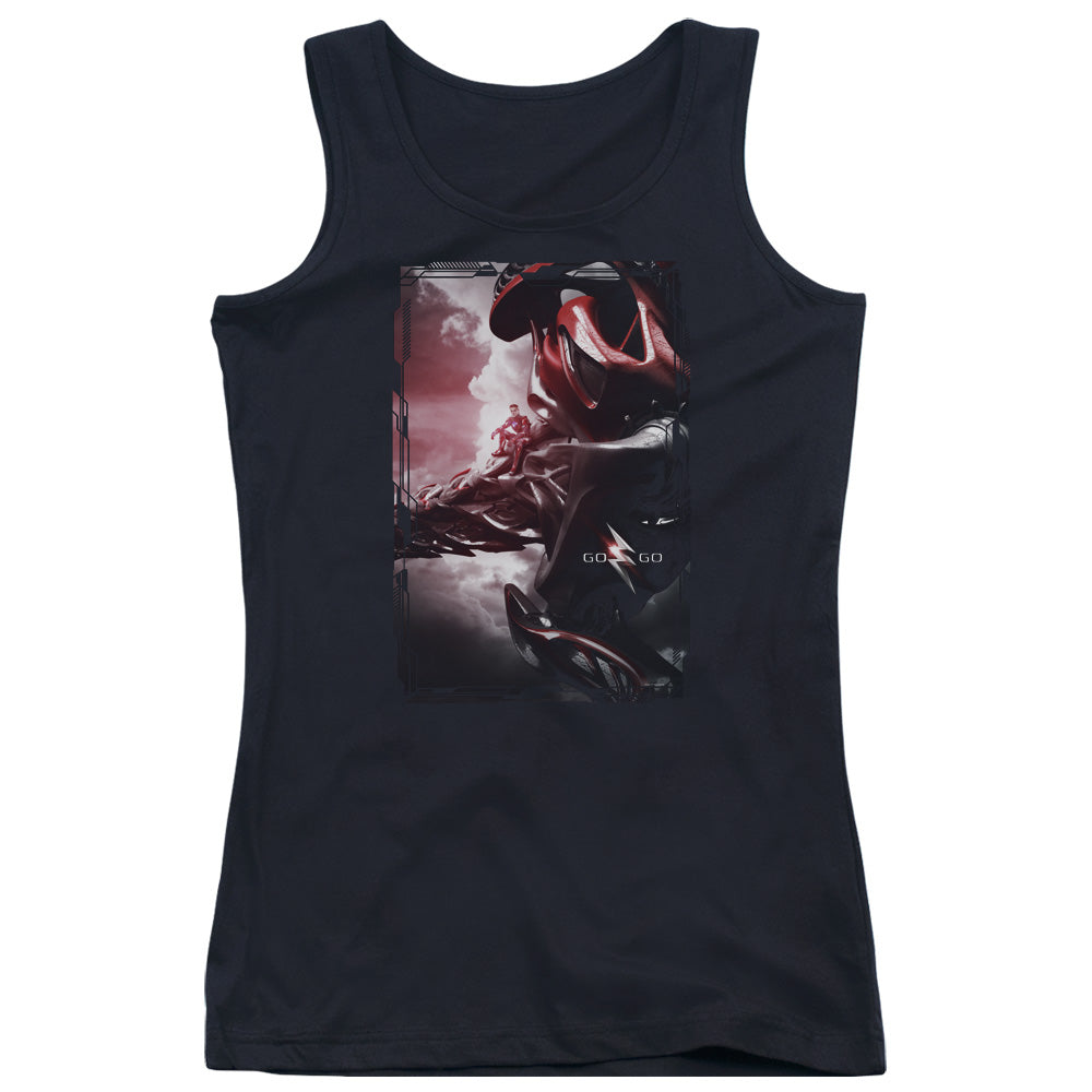 Power Rangers Red Zord Poster Womens Tank Top Shirt Black